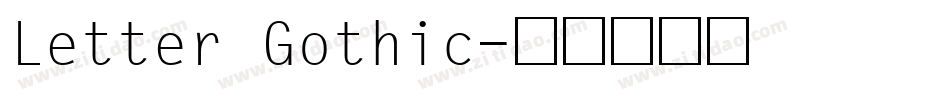 Letter Gothic字体转换